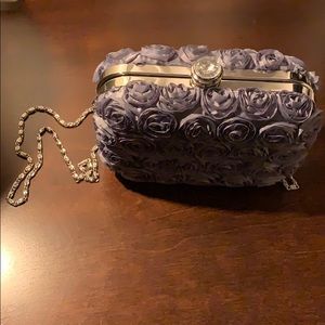 Grey rosebud bag